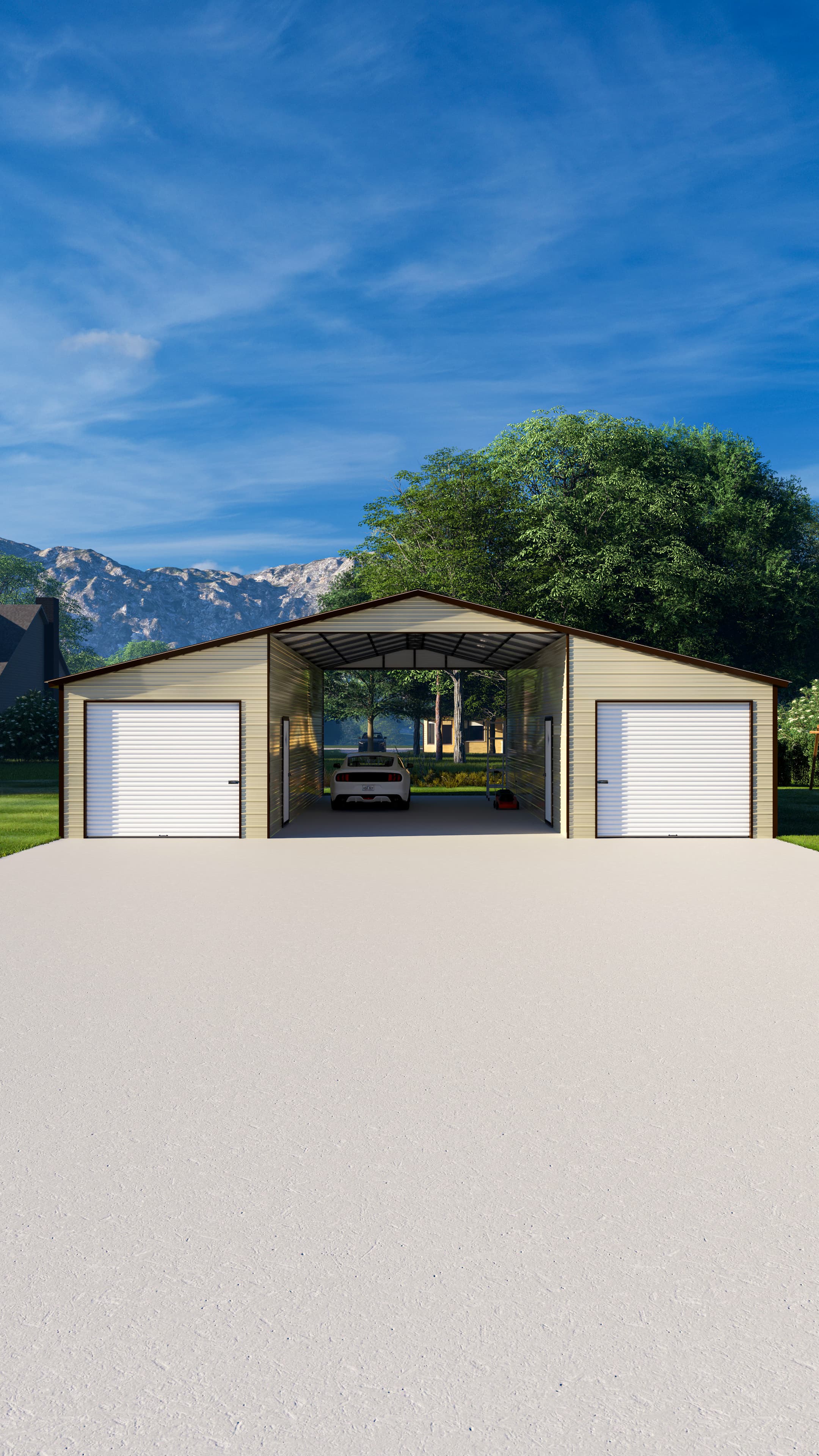 Two Car Metal Carports